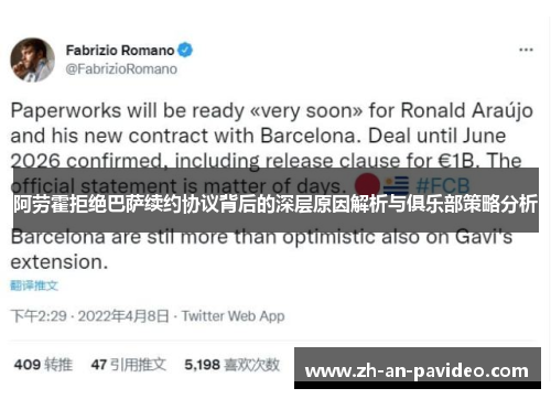 阿劳霍拒绝巴萨续约协议背后的深层原因解析与俱乐部策略分析 阿劳霍拒绝巴萨续约协议背后的深层原因解析与俱乐部策略分析