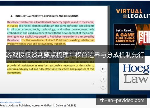 游戏授权谈判要点梳理:权益边界与分成机制先行 游戏授权谈判要点梳理:权益边界与分成机制先行